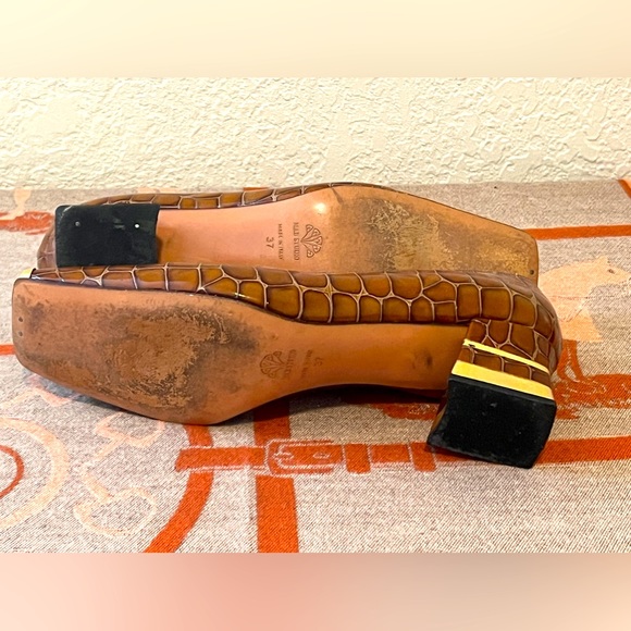 MAB STUDIO Shoes Made In Italy. US Sz 7 eU Sz 37. Genuine Croc Skin Leather. - Picture 7 of 11